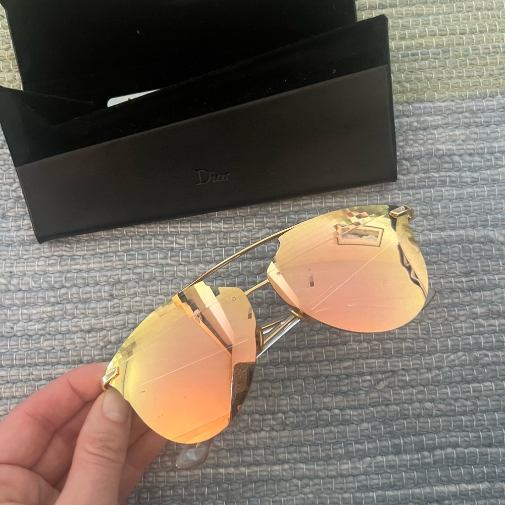 Pink reflective Dior Sunglasses